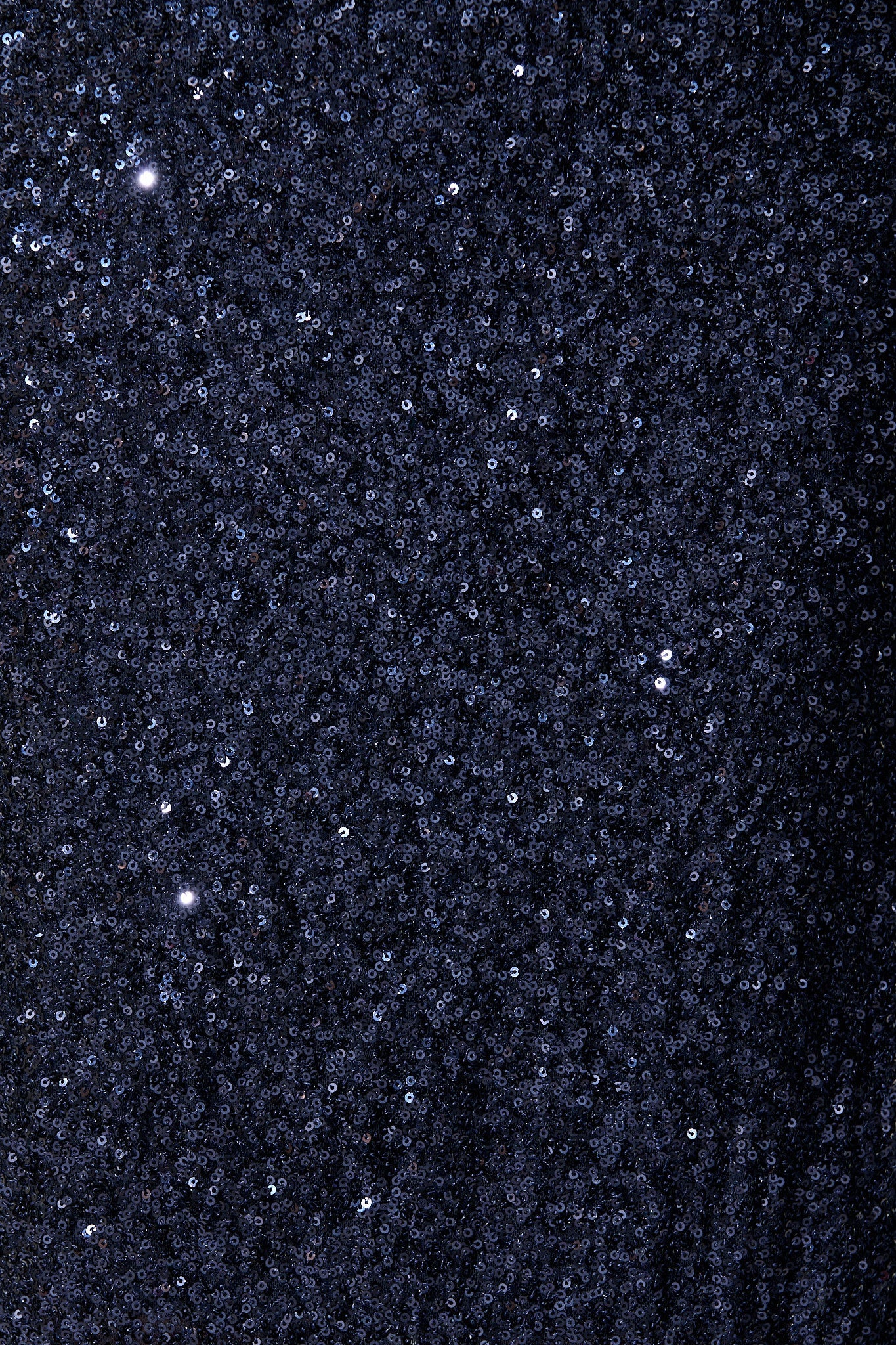 Amiri Off Shoulder Maxi Dress in Navy Sequin