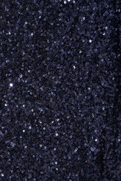 Shayla Off Shoulder Dress in Navy Sequin