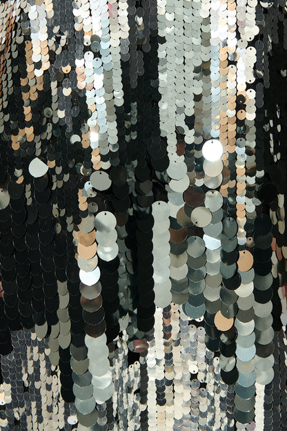 Stardust Sequin Dress in Silver Multi Sequin