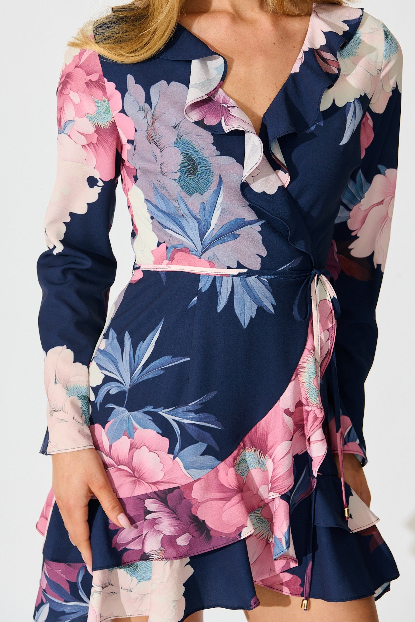 Noir Botanica Dress in Navy Floral