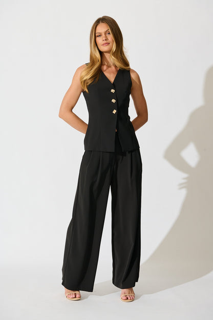 Form and Function Vest Top in Black