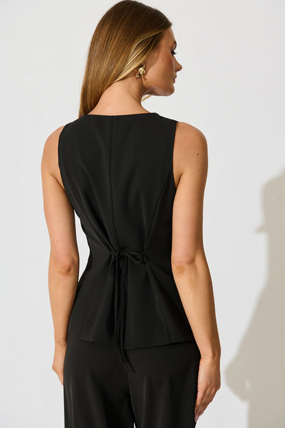 Form and Function Vest Top in Black