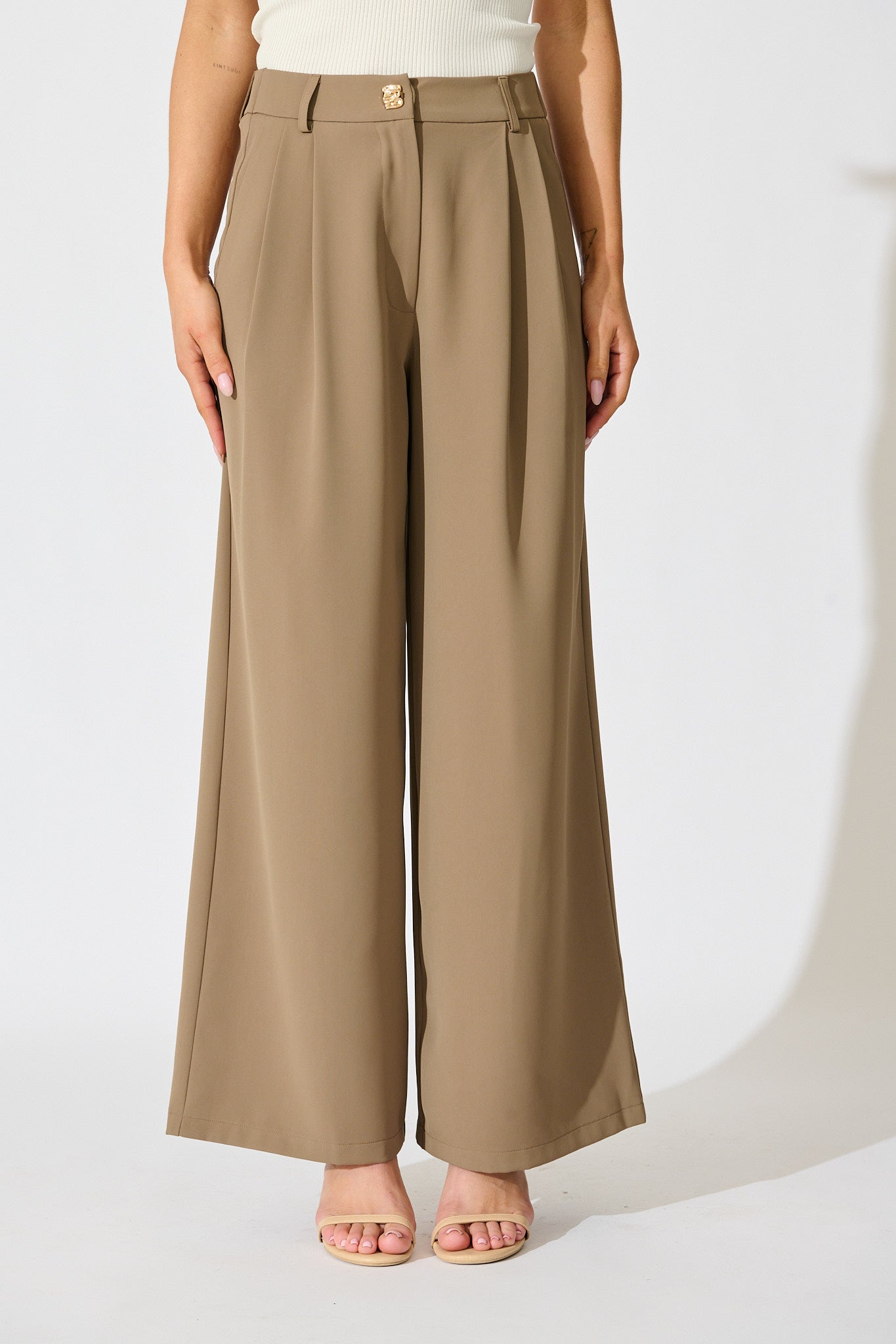 Office Hours Pant in Taupe