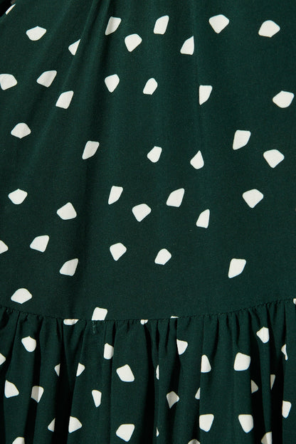 Have My Heart Dress in Emerald with White Speckle