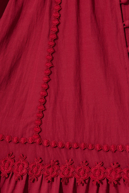 Yasmina Midi Dress in Wine