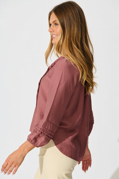 Taleena Top in Blush Linen Blend