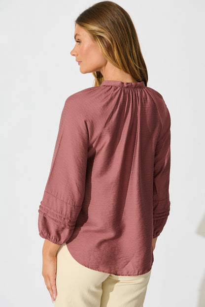 Taleena Top in Blush Linen Blend