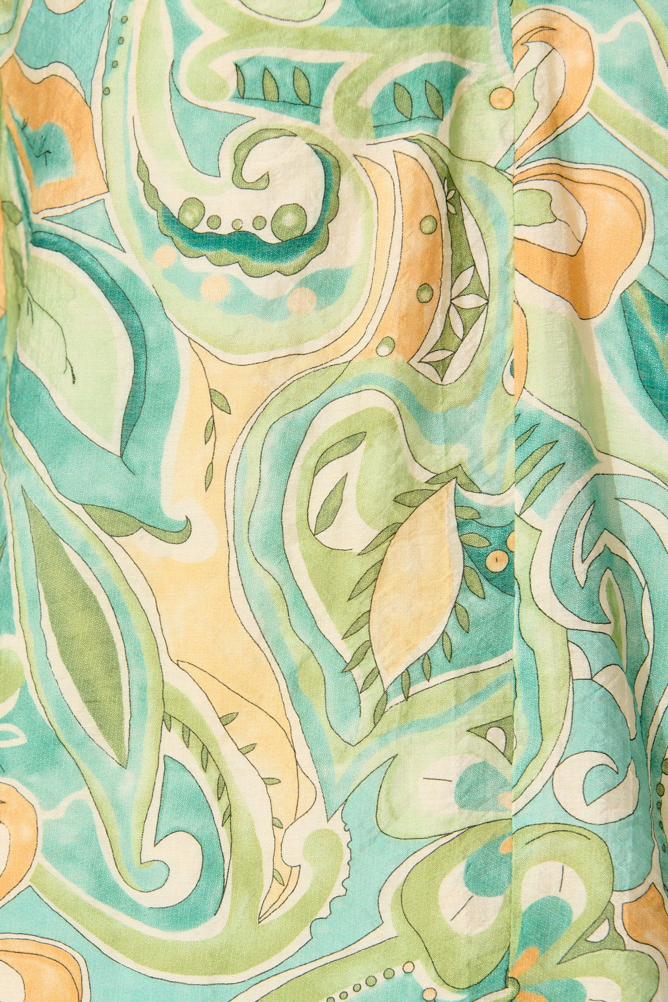 Luna Mirage Top in Multi Green Print