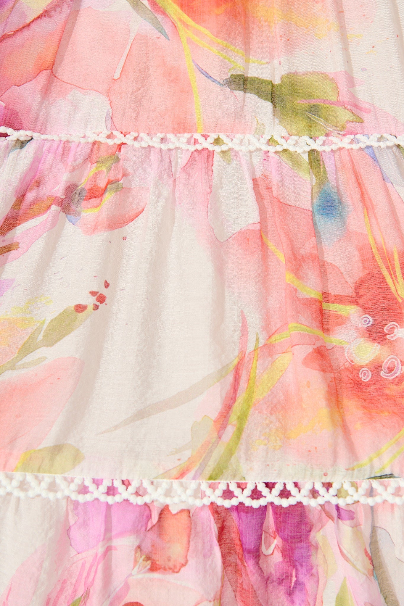 Riverstone Dress in White with Multi Floral