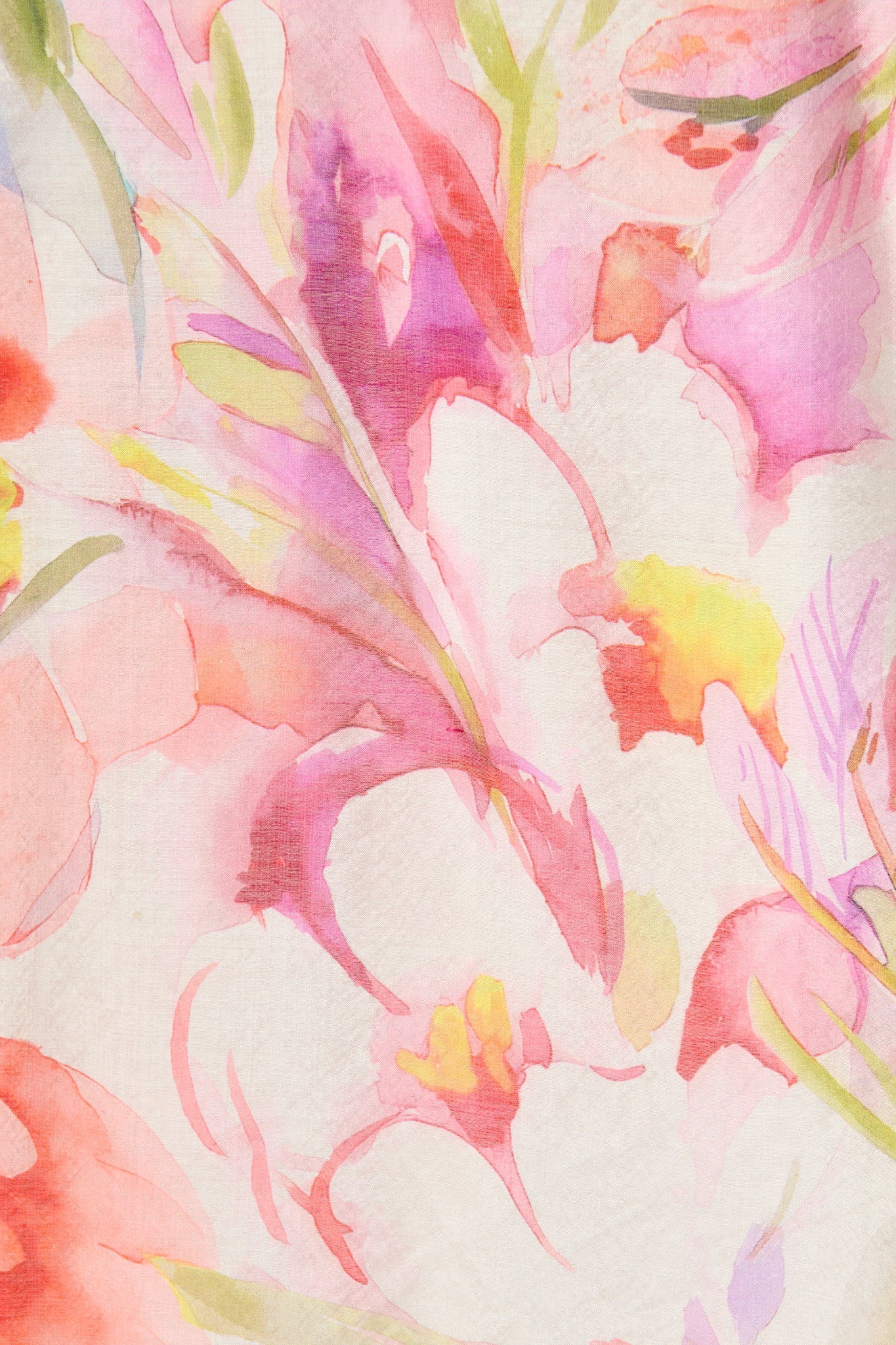 Petal Script Maxi Dress in White with Multi Floral