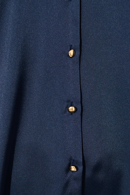 Retroshine Shirt in Navy Satin