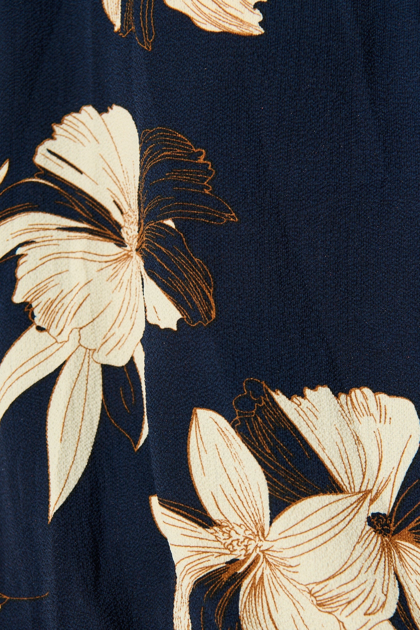 Marliboo Mock Wrap Top in Navy with Cream Floral