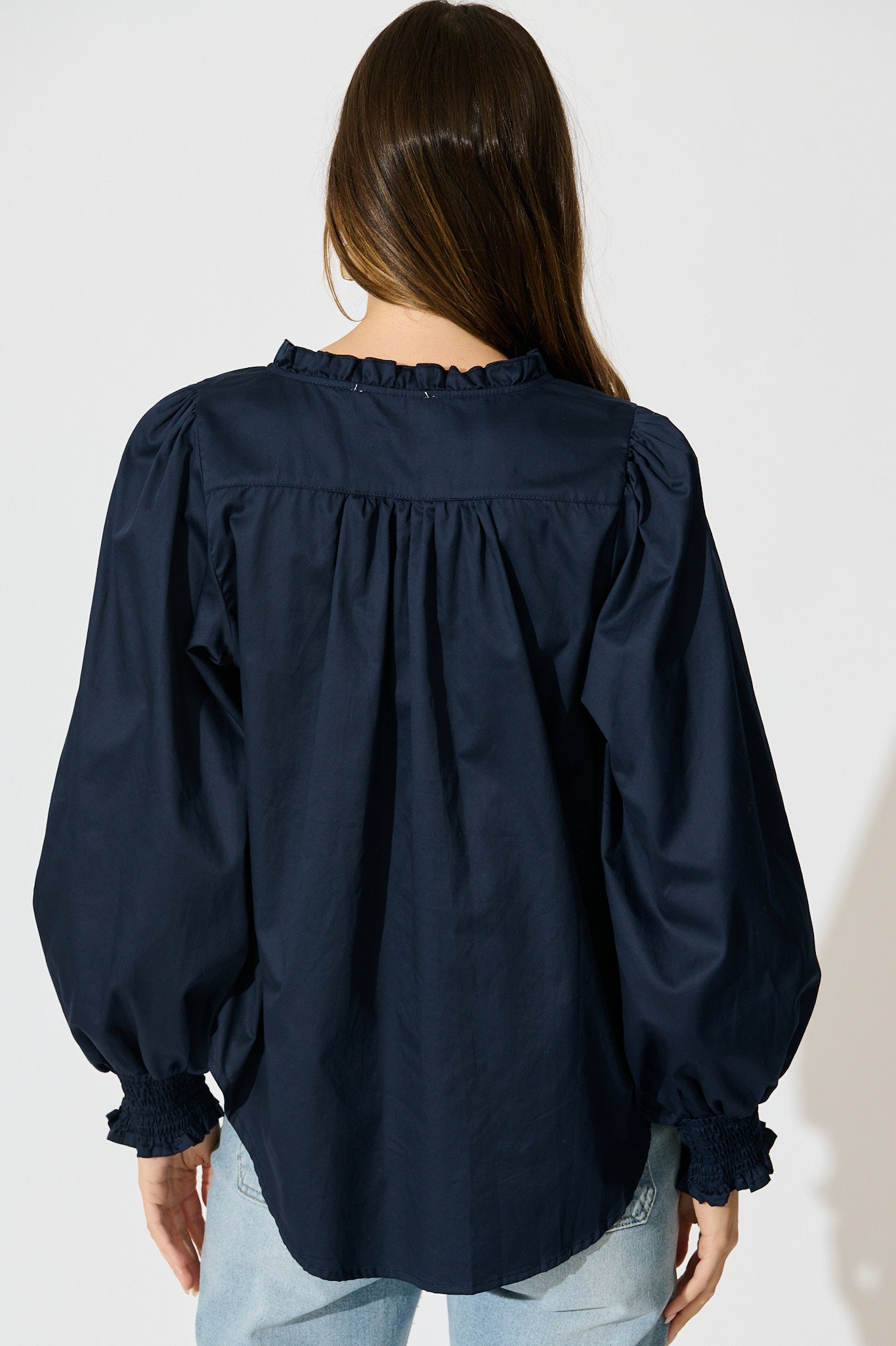 Devotion Top in Navy Cotton