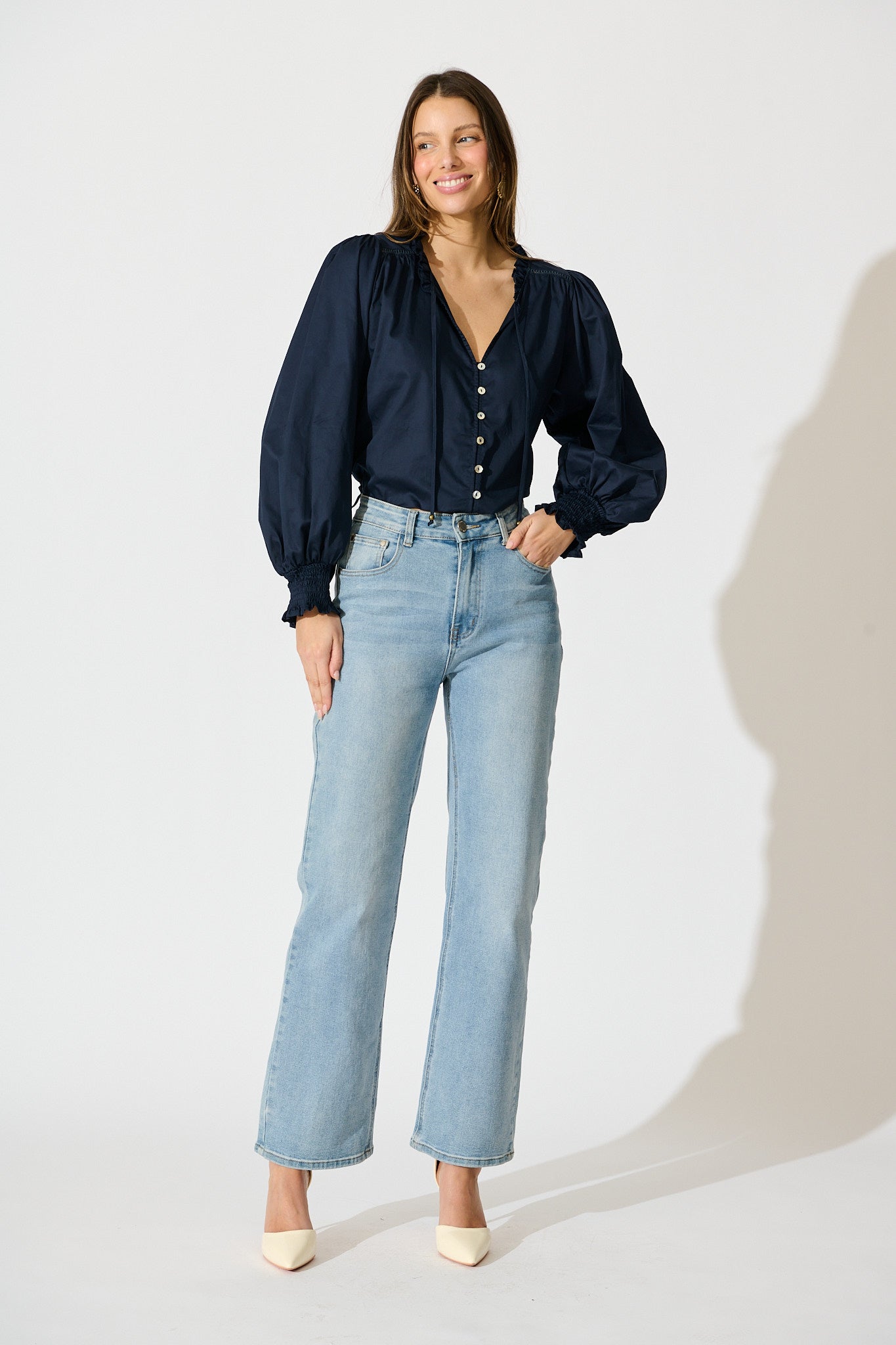 Devotion Top in Navy Cotton