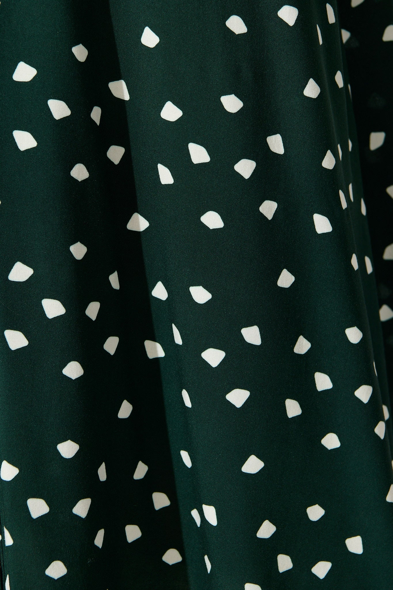 Meadowfall Midi Shirt Dress in Emerald with White Speckle