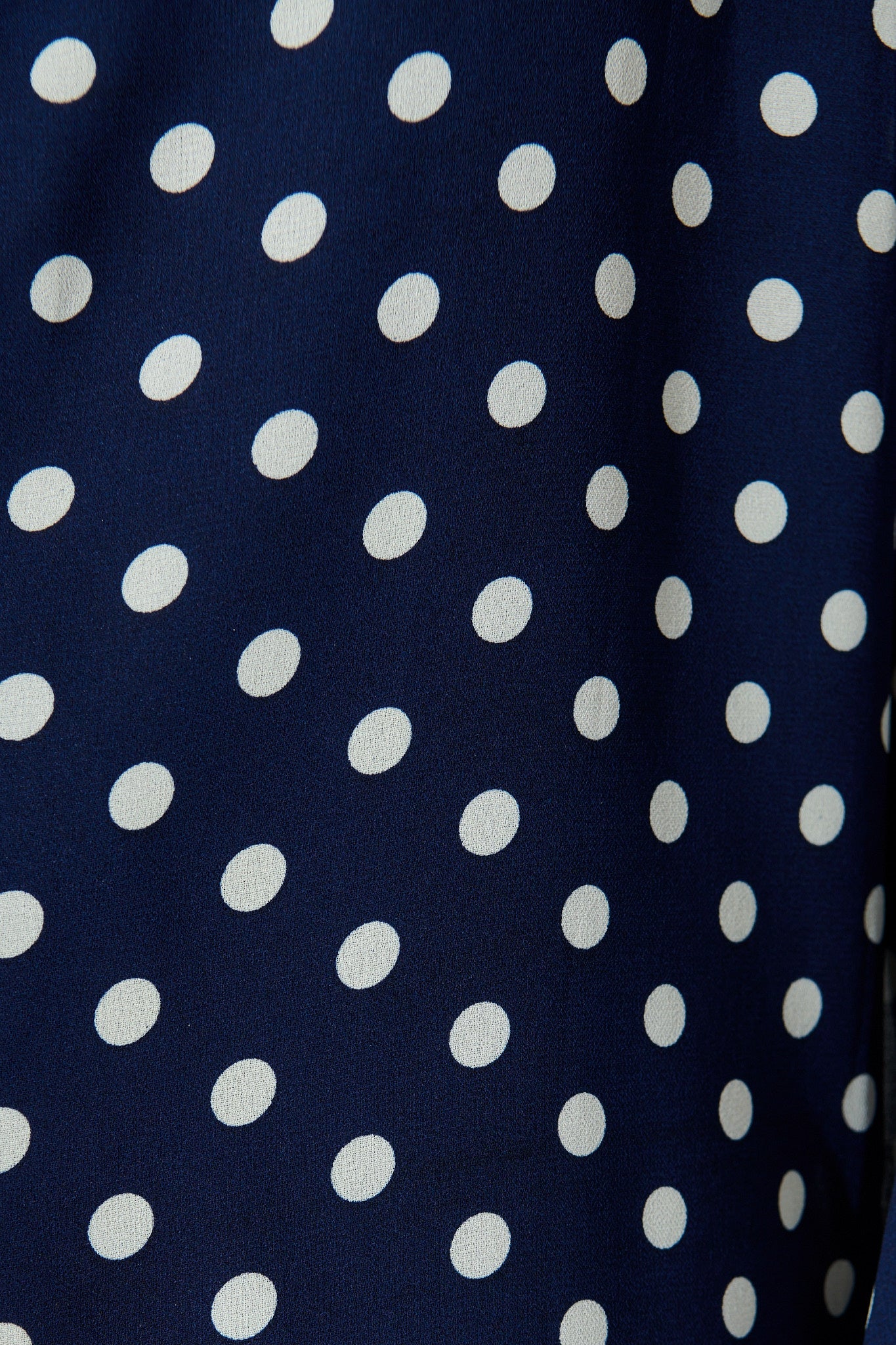 Dotty Days Top in Navy with White Polka Dot Chiffon