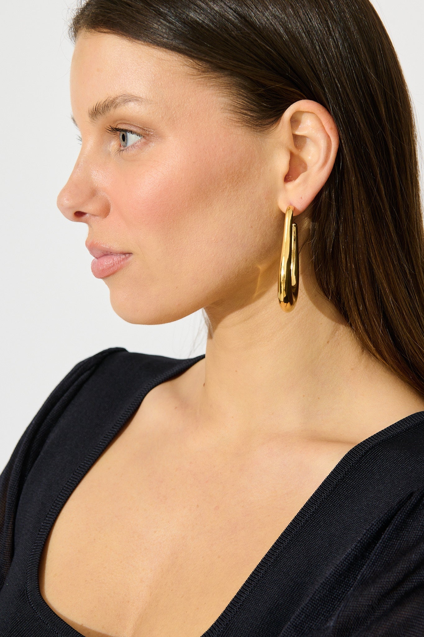 Shayla Hoop Earrings in 18K Gold Plated
