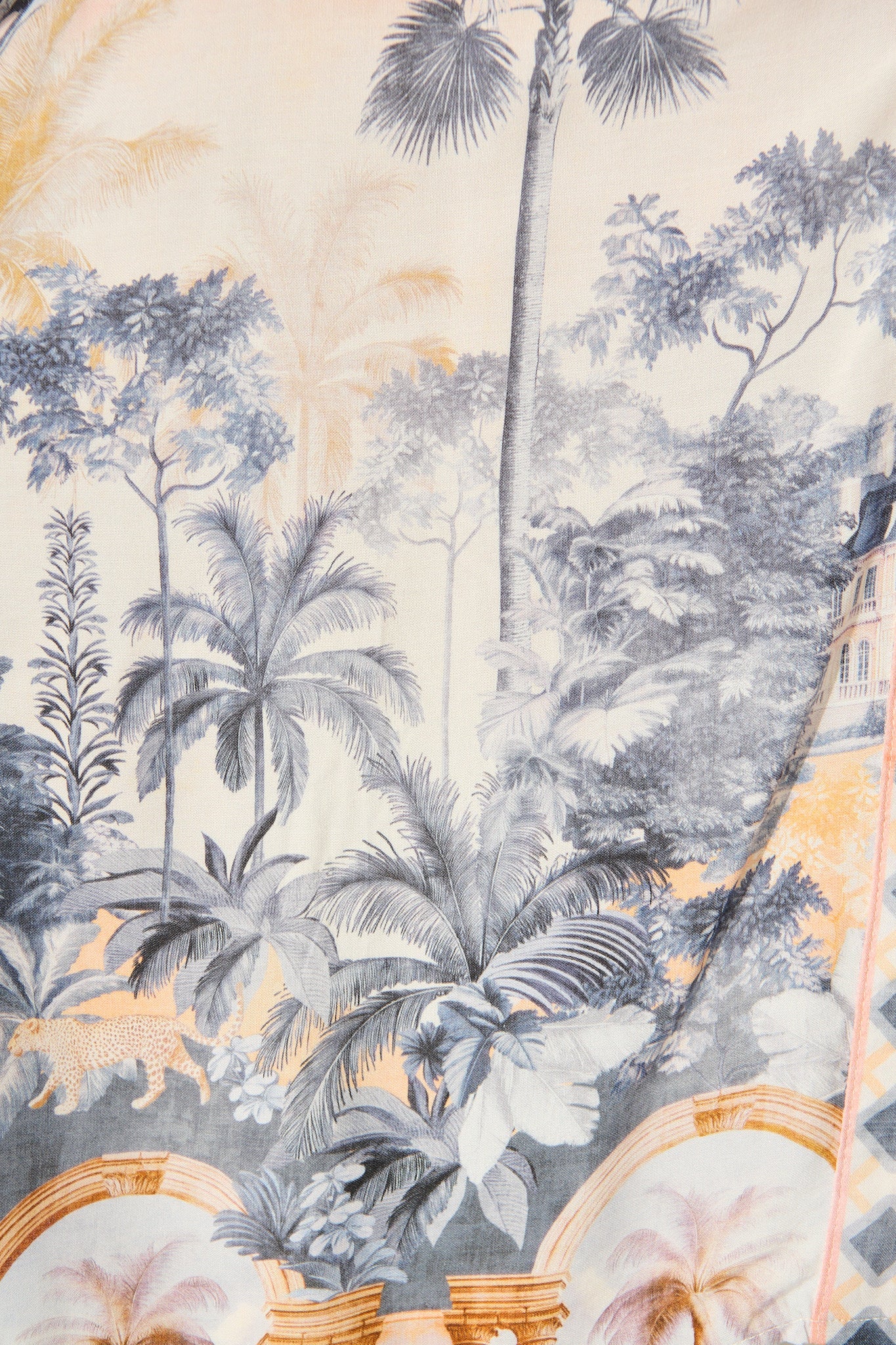 Portobello Top in Blush Palm Tree Print