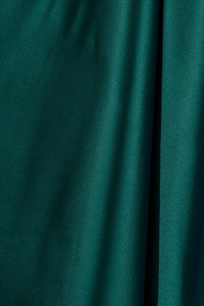 Helsinki Dress In Emerald Green Satin