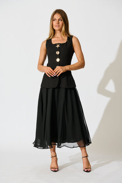 Oceana Maxi Dress in Black