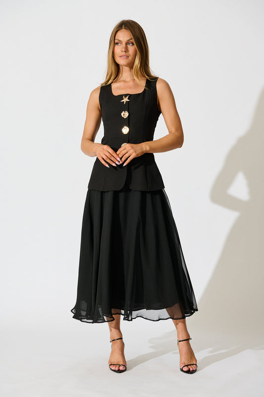Oceana Maxi Dress in Black