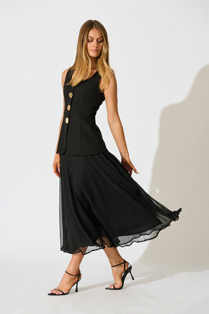 Oceana Maxi Dress in Black