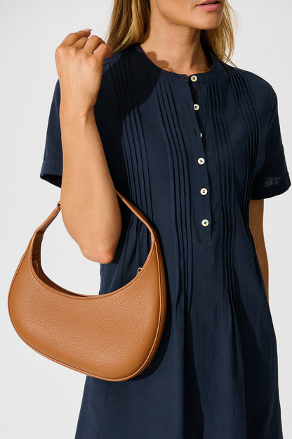 Amber Mini Shoulder Bag in Tan PU