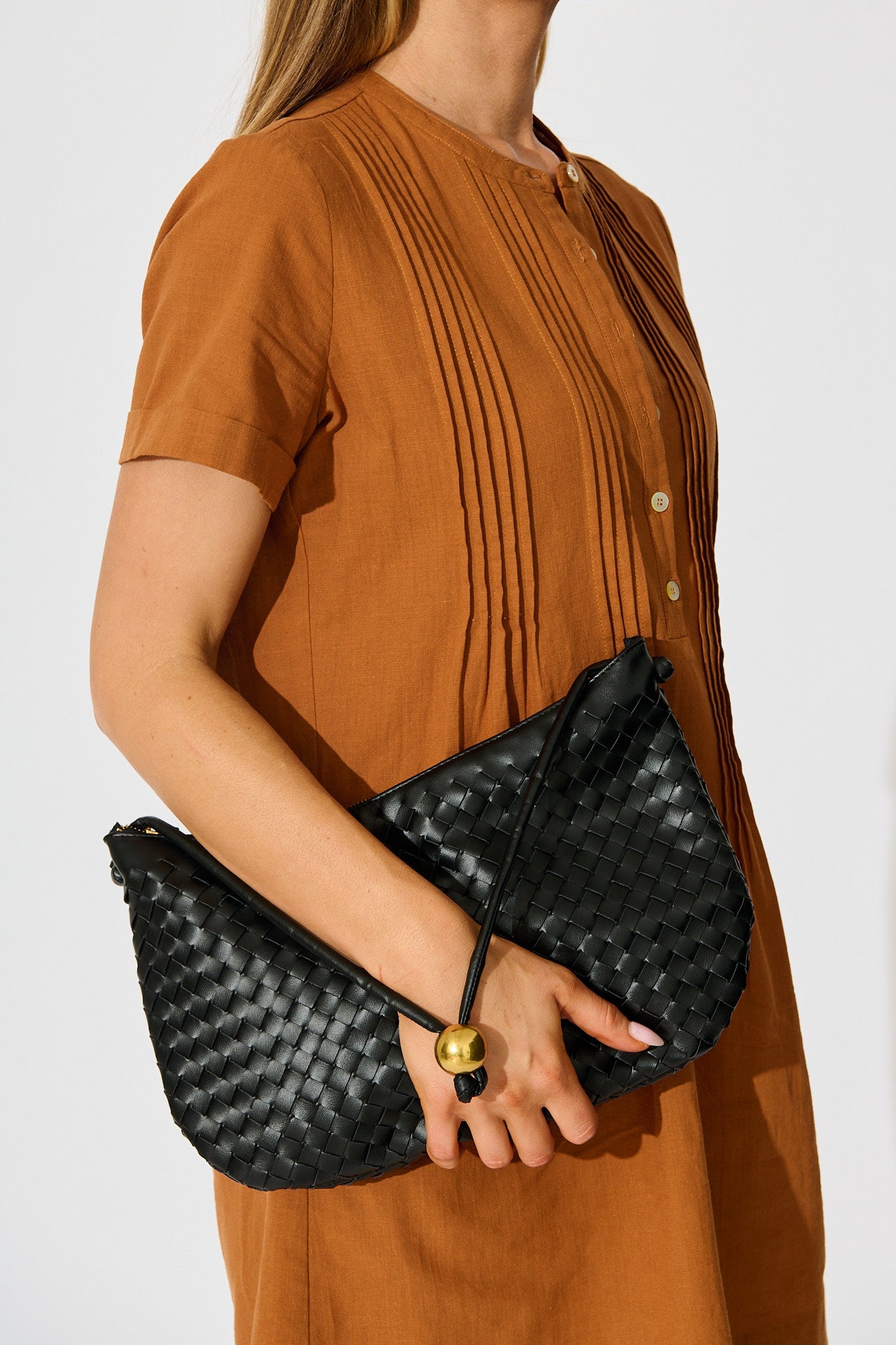 Esther Shoulder Bag in Black PU