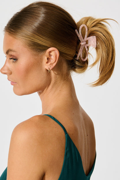 Sally Hair Claw in Blush Pink