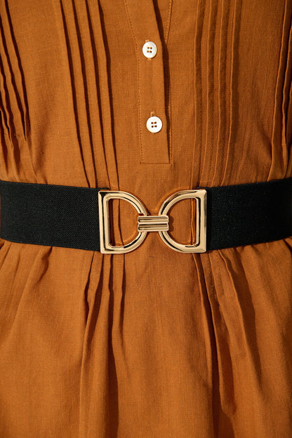 Carrie Belt in Black Stretch