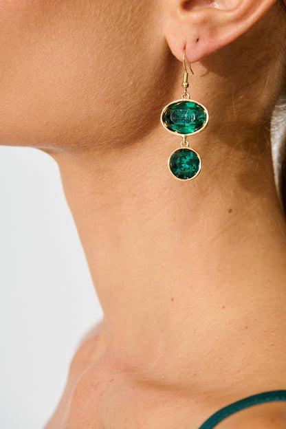 Shauna Drop Earring in Emerald