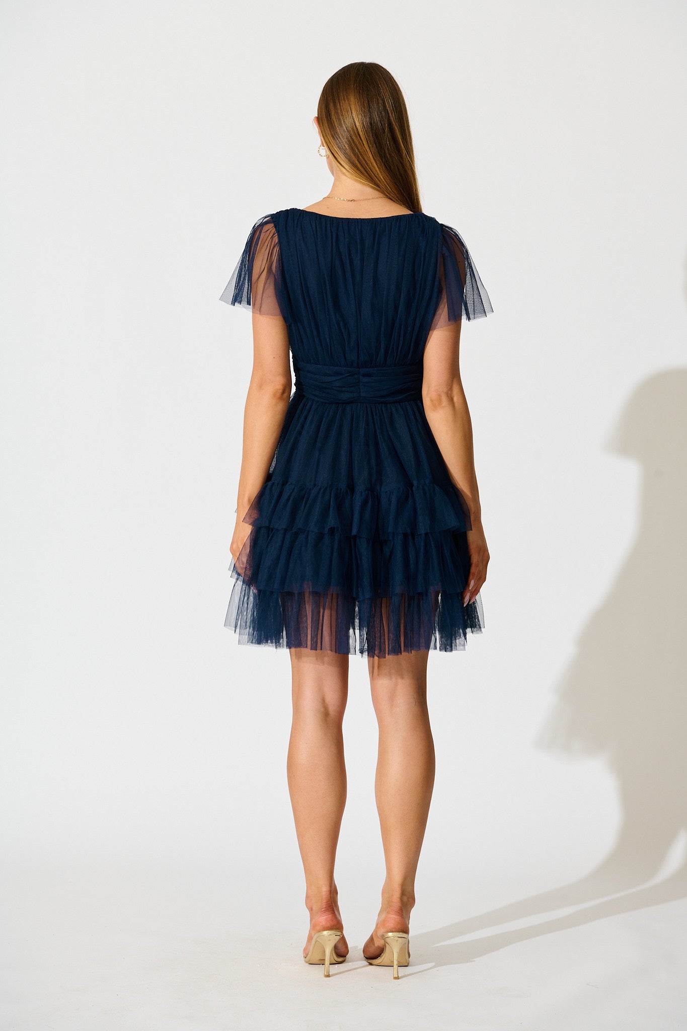 Air and Grace Dress in Navy Tulle