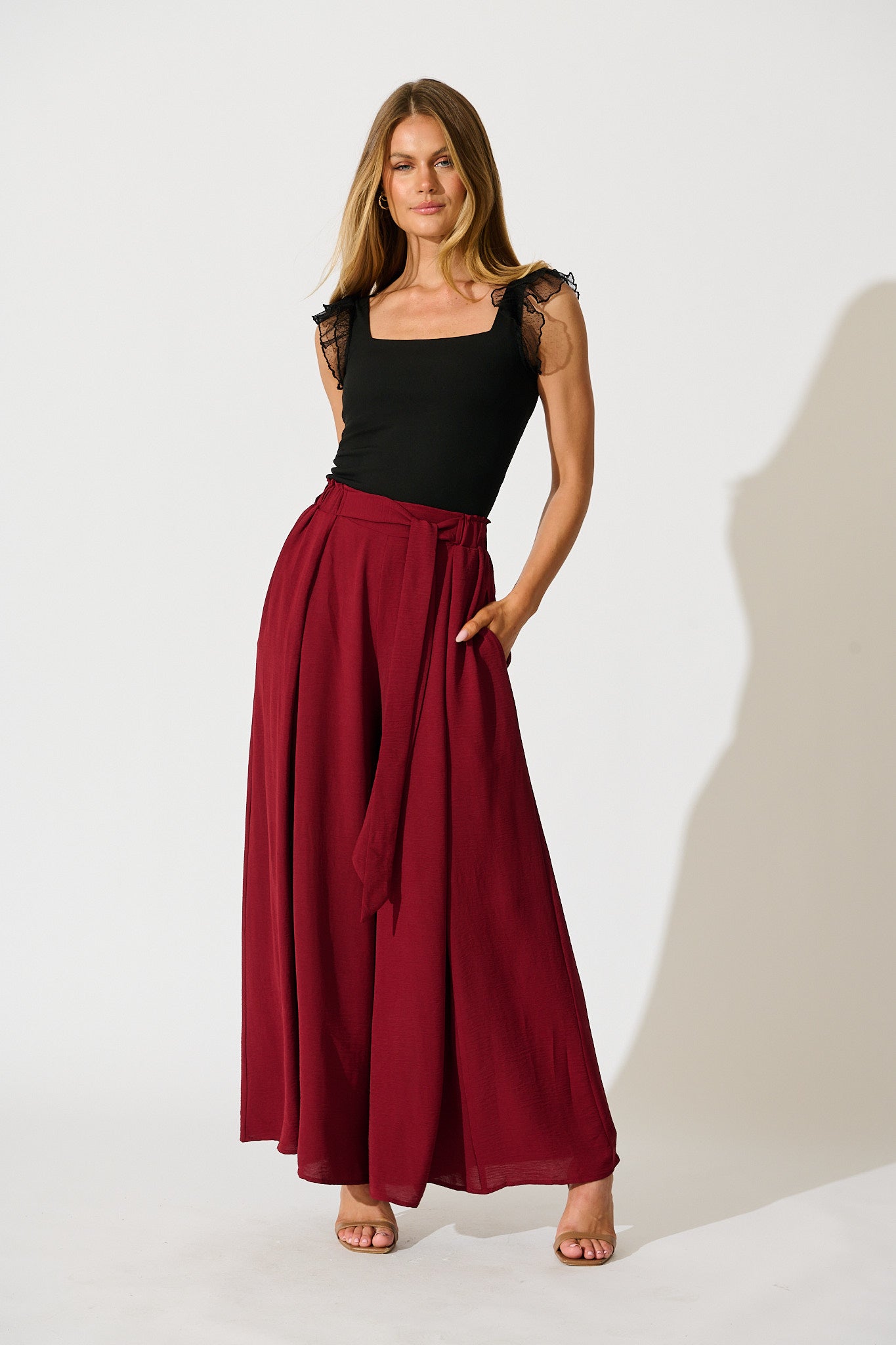 Veil of Dots Top in Black Jersey