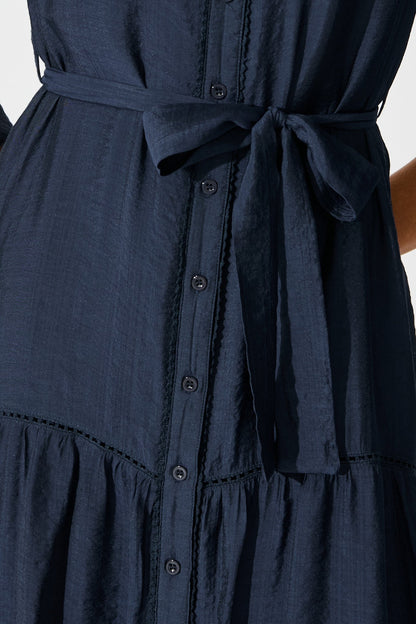 Sloane Midi Dress in Navy