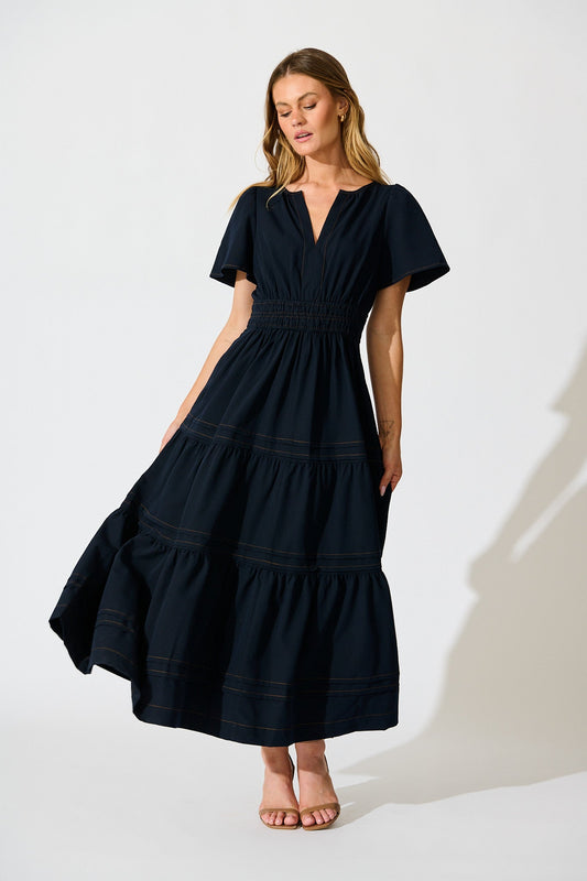 Florencia Maxi Dress in Navy