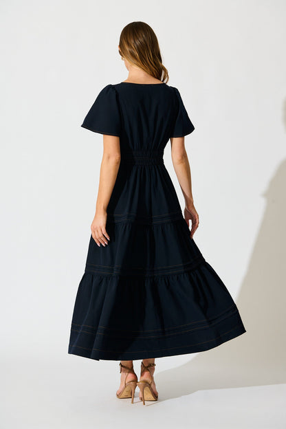 Florencia Maxi Dress in Navy