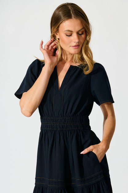 Florencia Maxi Dress in Navy