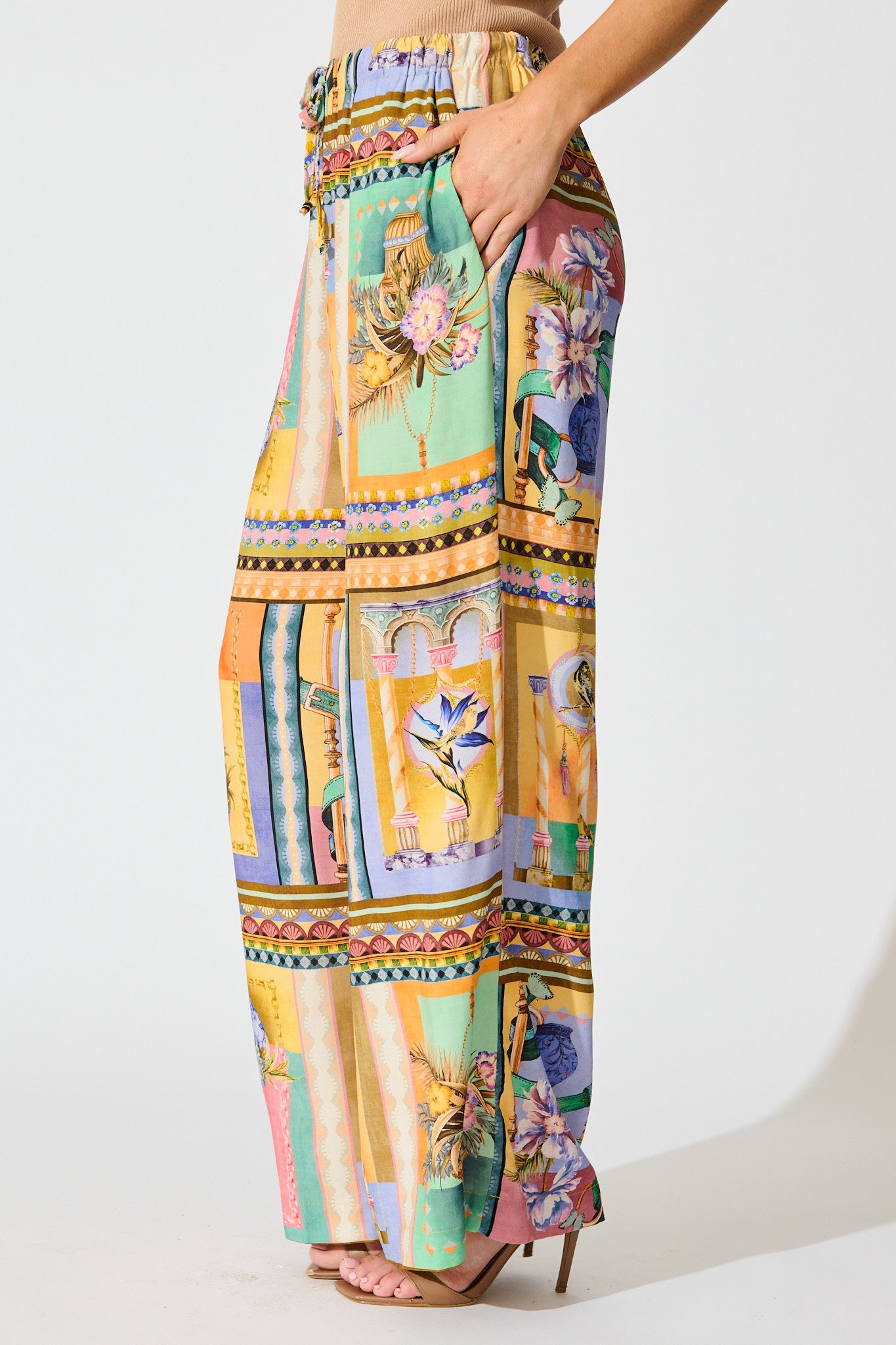 Galleria Pant in Multi Conversational Print