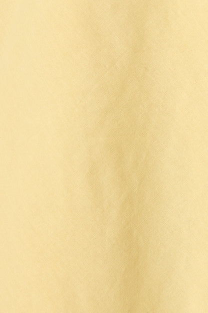 Saffron Sky Maxi Off Shoulder Dress in Butter Yellow Cotton