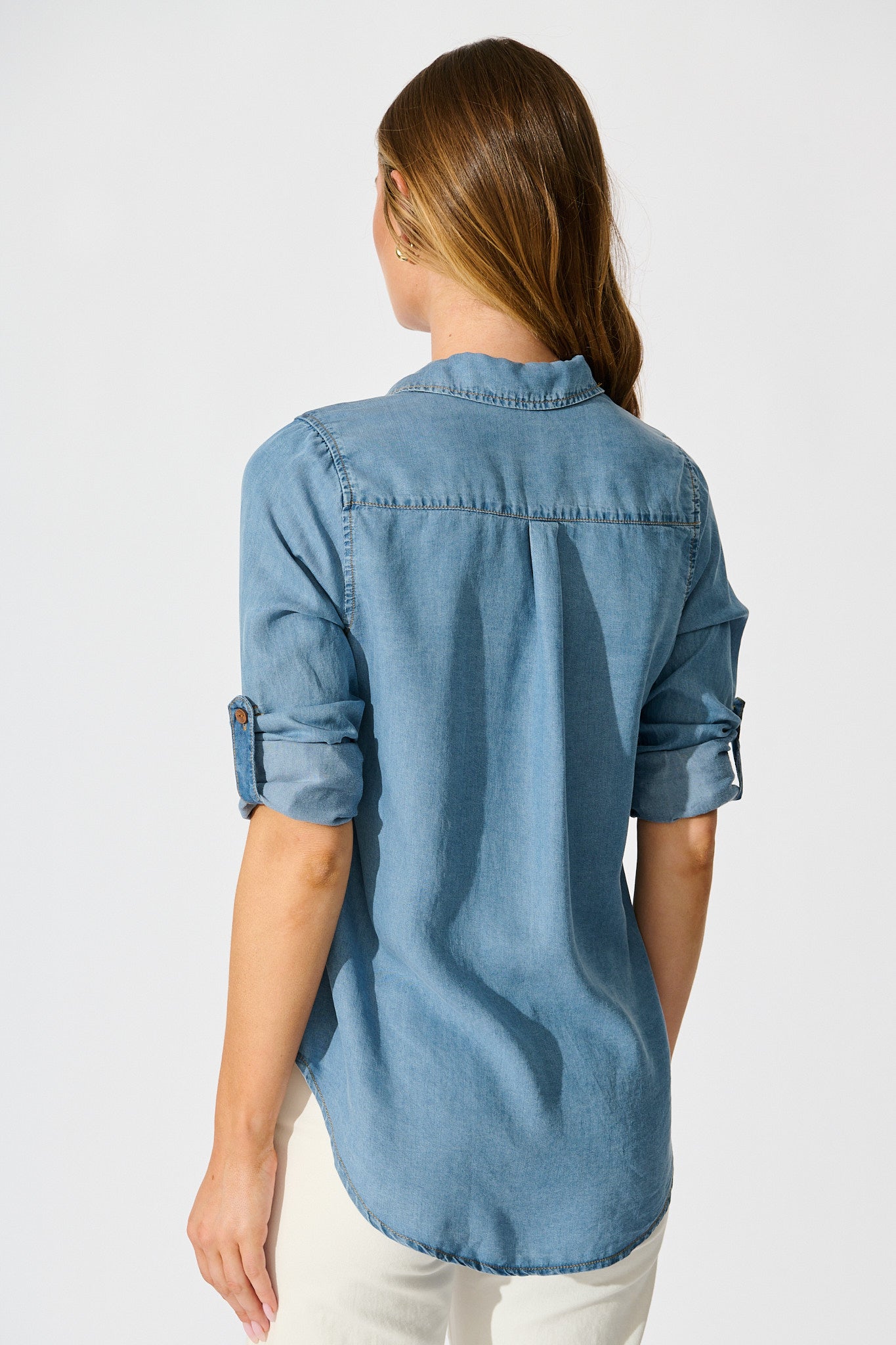 Harlow Shirt in Light Blue Chambray