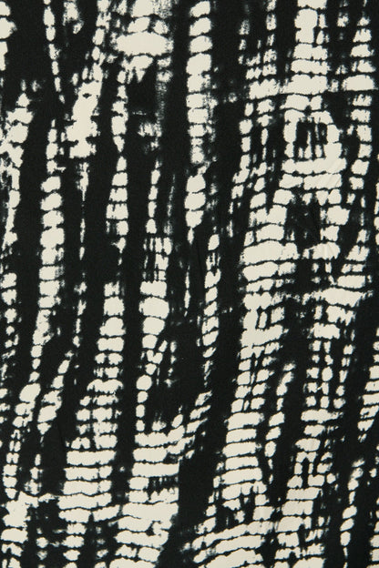 Azalea Maxi Dress in Black with Cream Print