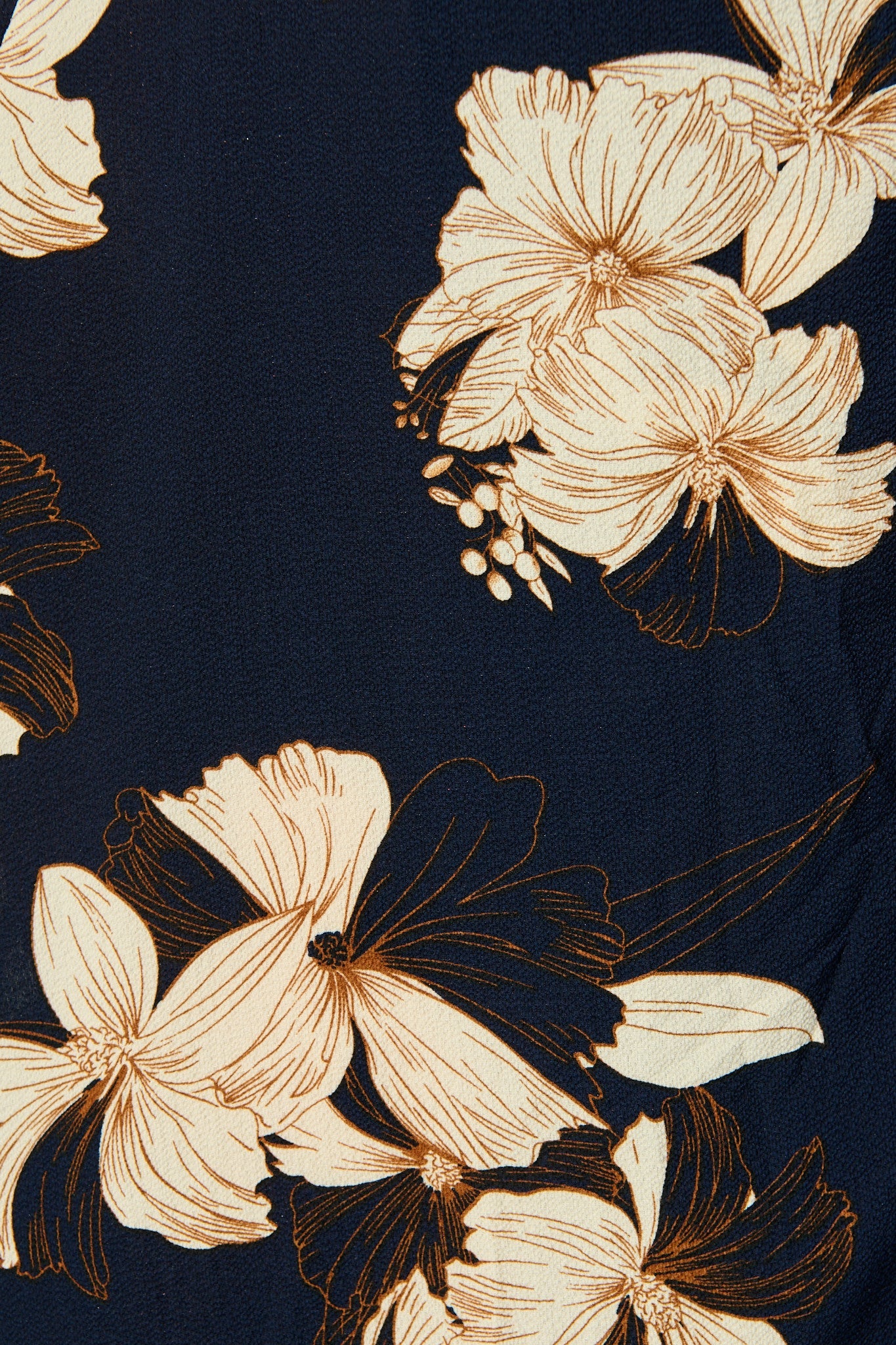 Bellerose Midi Wrap Dress in Navy with Cream Floral