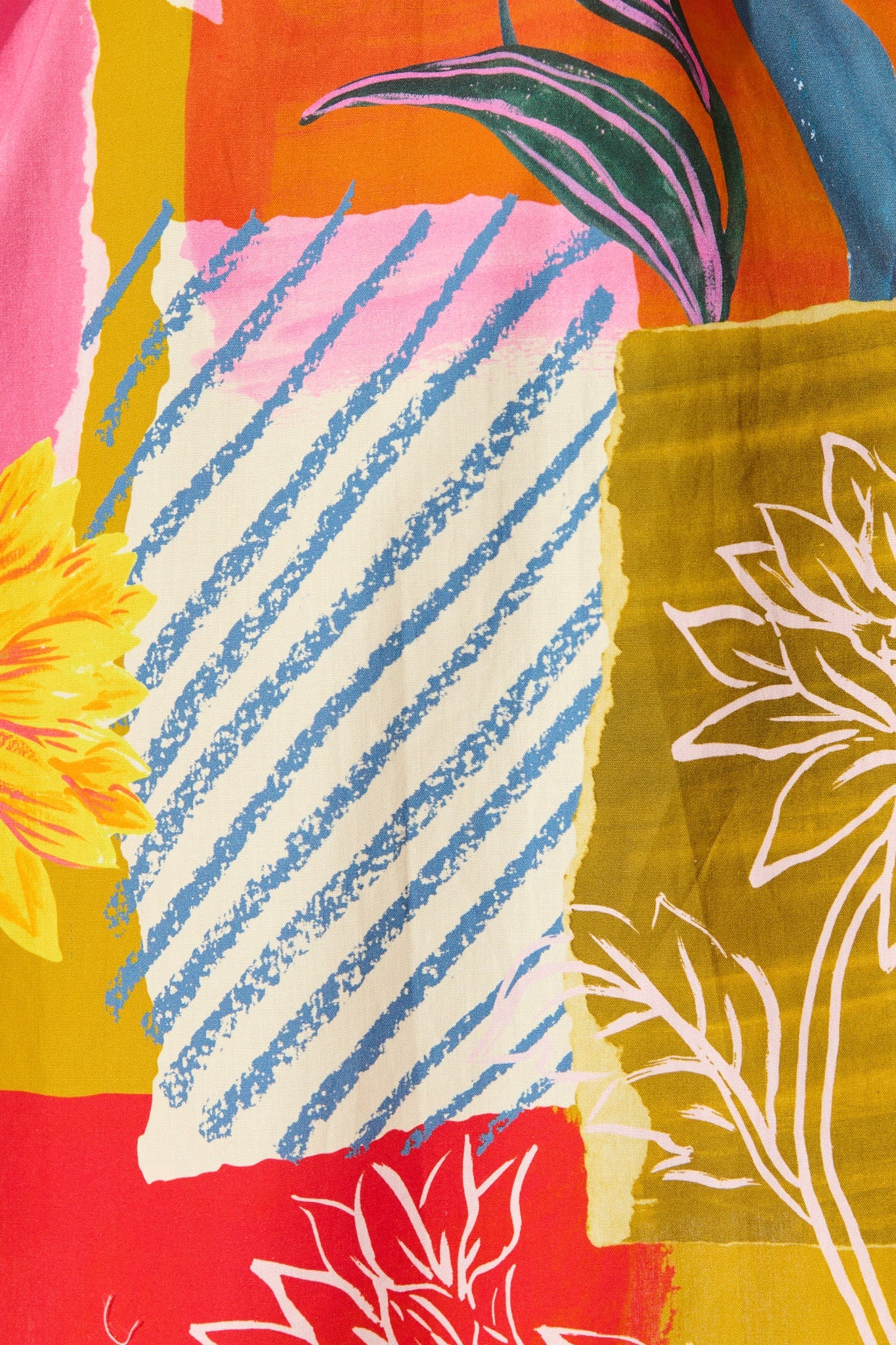 Festival Flora Shirt Dress in Red Multi Floral Cotton