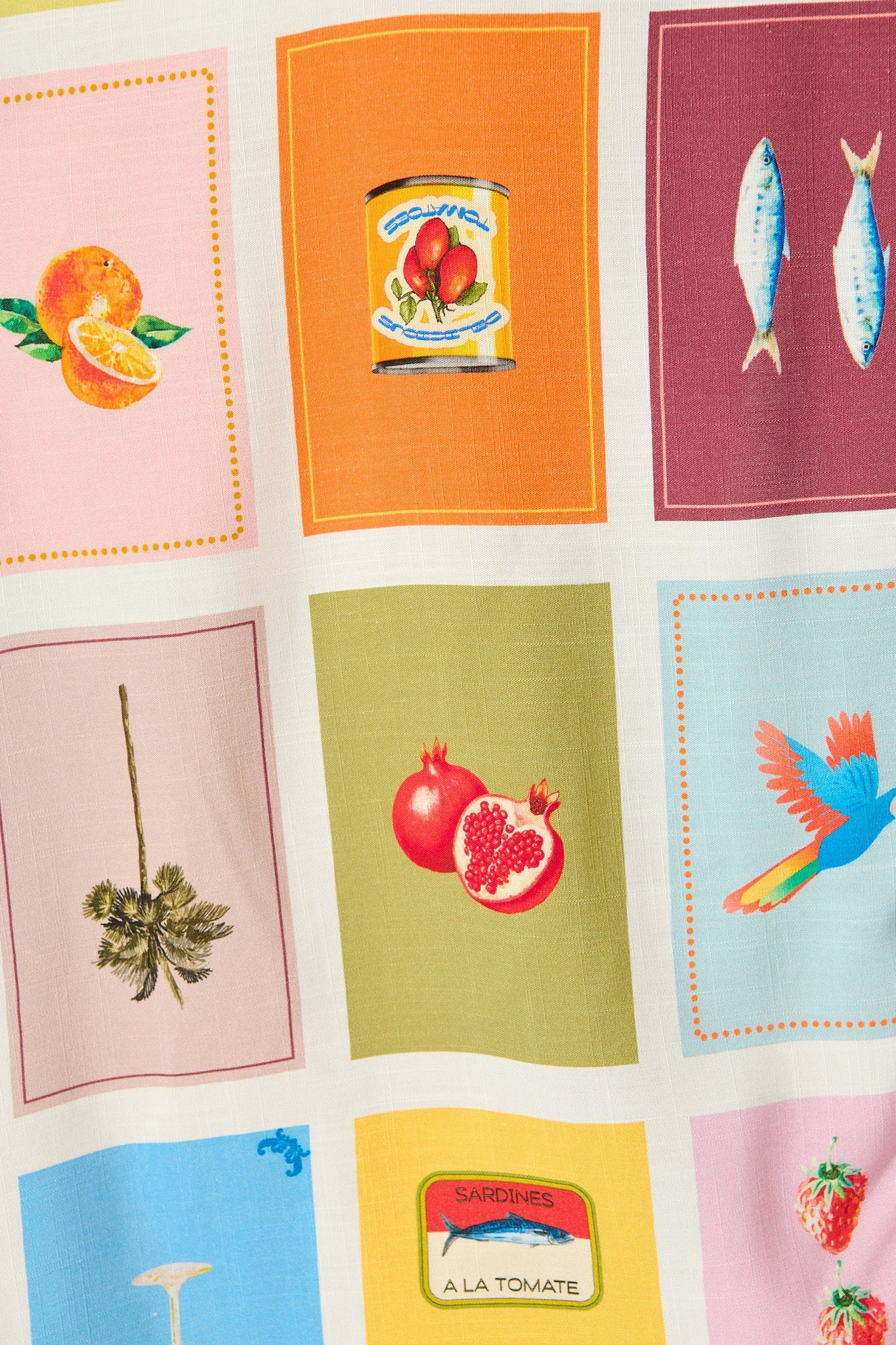 La Dolce Vita Maxi Shirt Dress in Multi Conversational Print