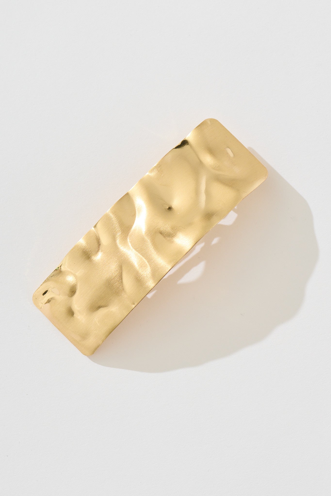 Carly Barrette Hair Clip in Textured Gold