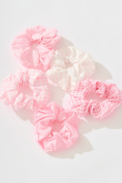 Perry 5 Pack Scrunchie in Pink Multi