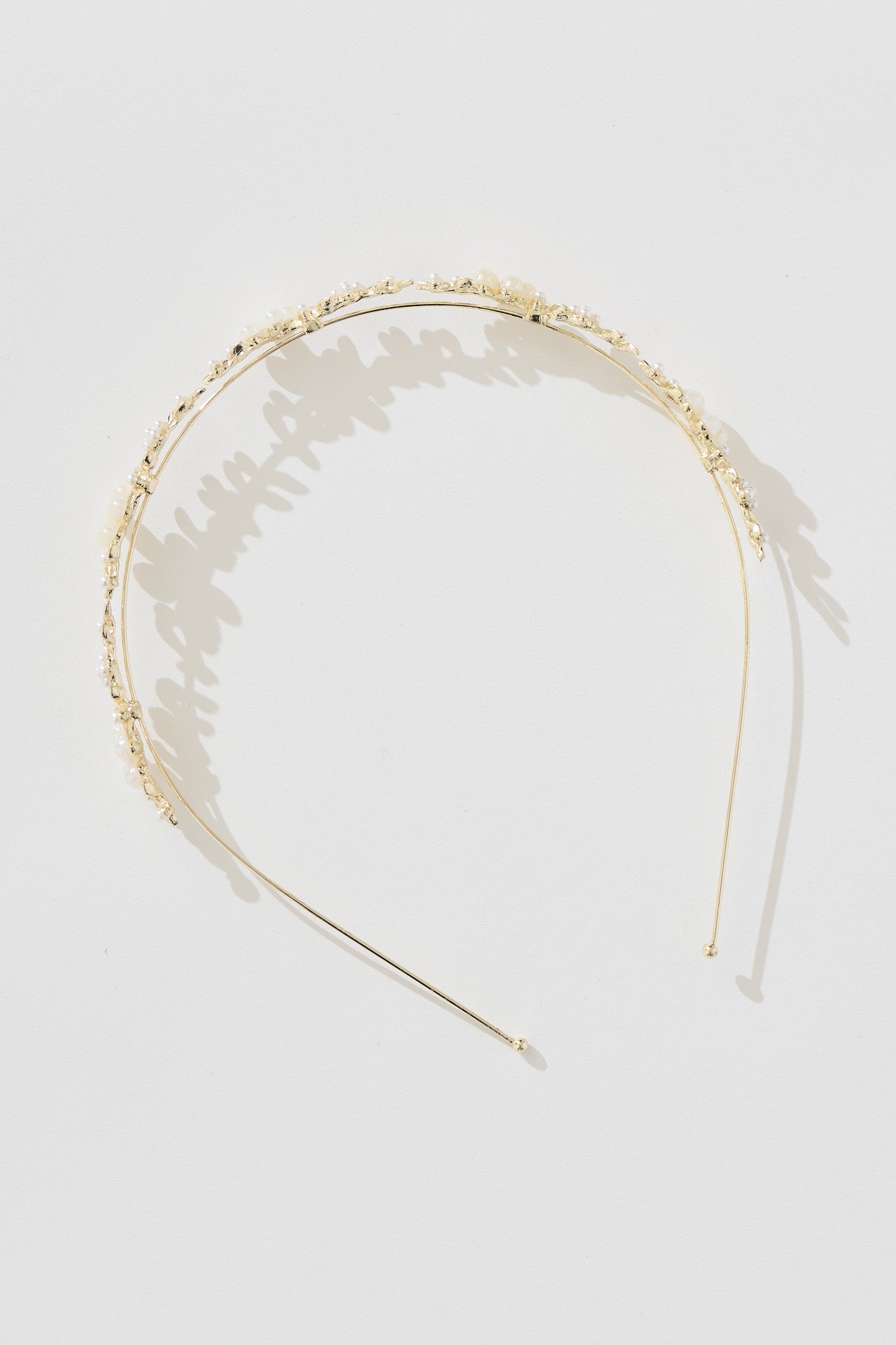 Dina Headband in Gold with Flower