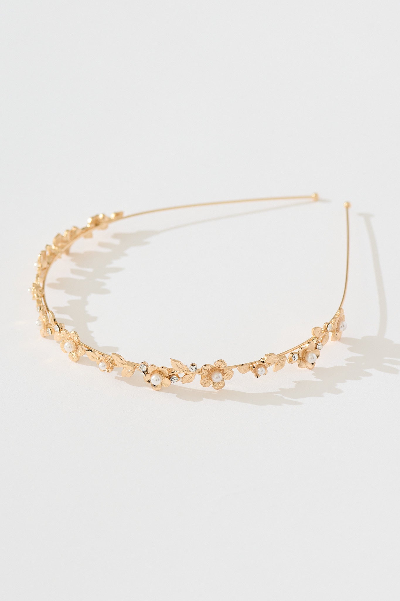 Cordelia Headband in Rose Gold with Pearl and Diamante