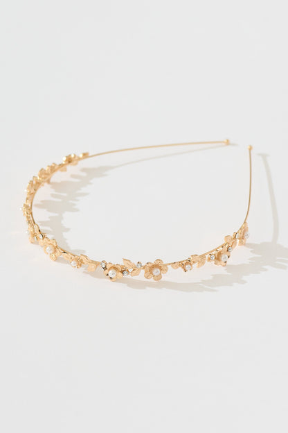 Cordelia Headband in Rose Gold with Pearl and Diamante