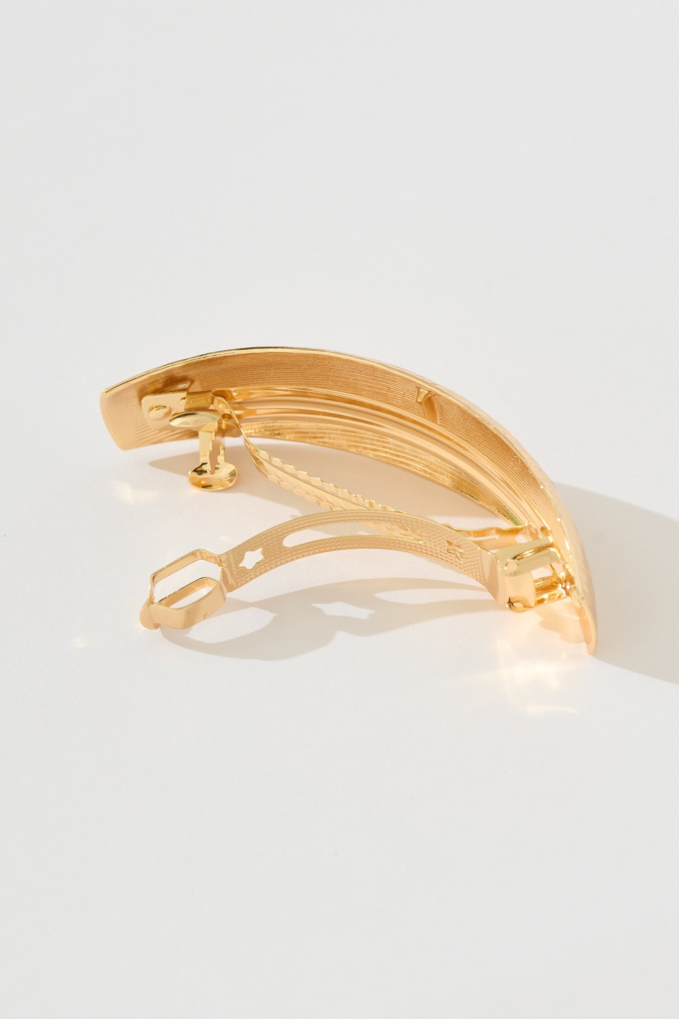 Barry Barrette Hair Clip in Textured Gold